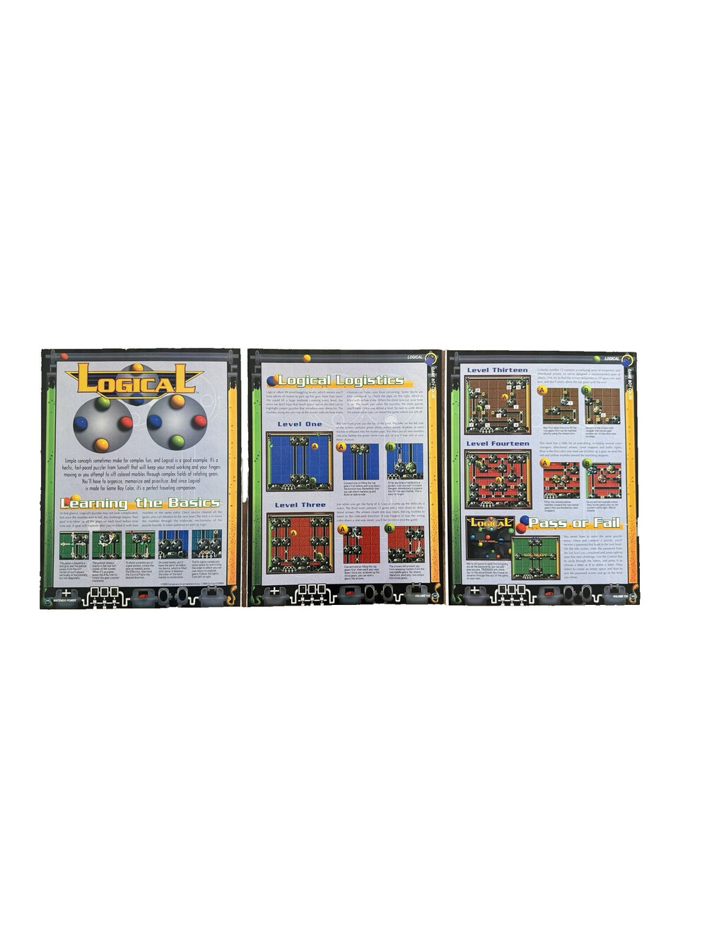 Vintage Logical Game Boy Color Nintendo Print Ad Promo Art Vintage Puzzle Game